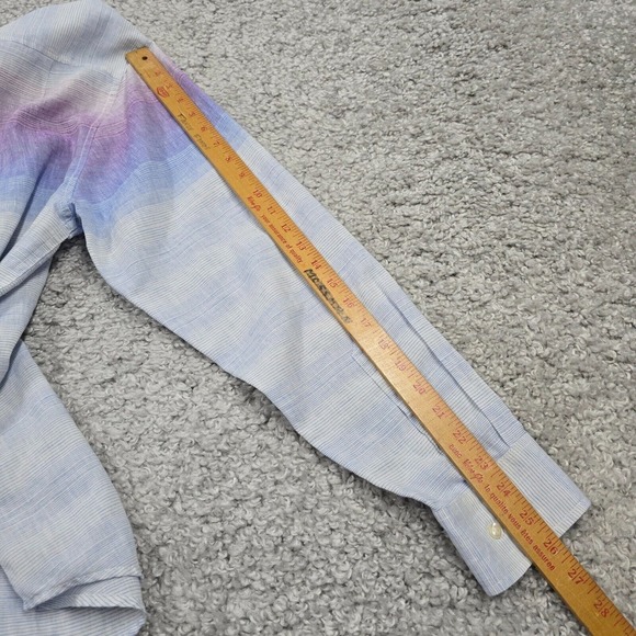 Tommy Bahama Shirt Men Large Island Zone Button Up Long Sleeve Linen Blend Beach - Picture 13 of 14